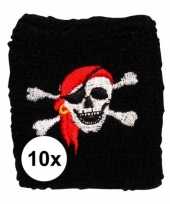 10 stuks piraten pols zweetbandjes